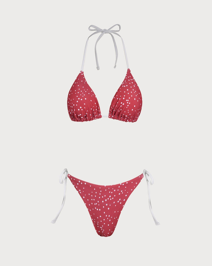 Clara & Sophia | Red Polka Dot Bikini Set