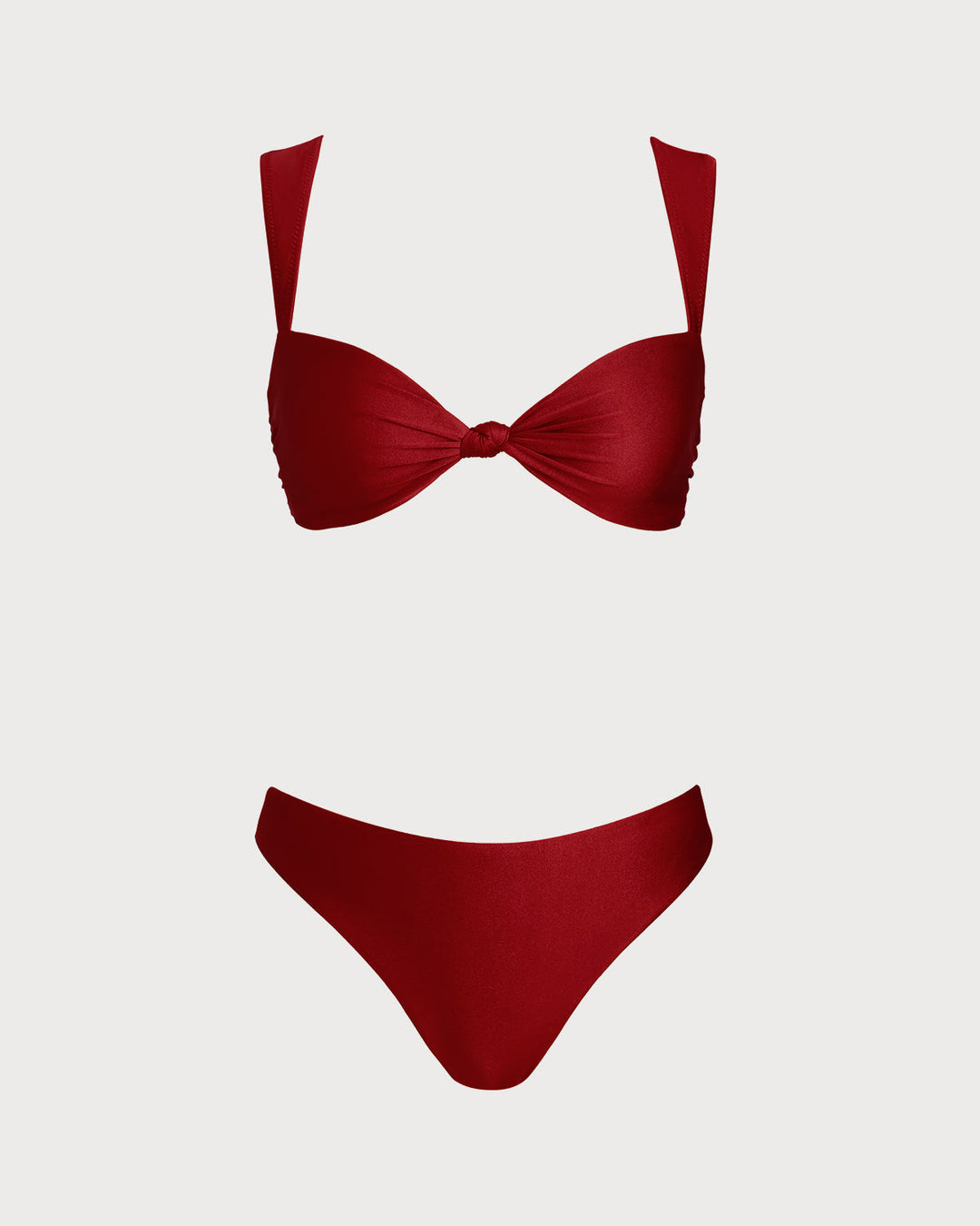 Clara & Sophia | Triangle Low Waisted Bikini Set, Red