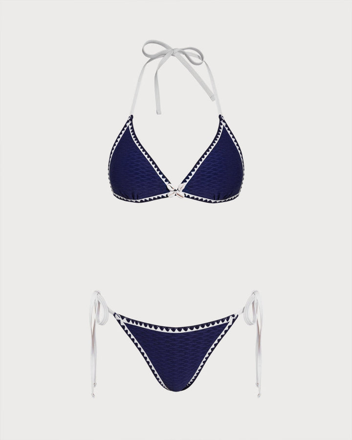 Clara & Sophia | Triangle Bikini Set for Women in Blue