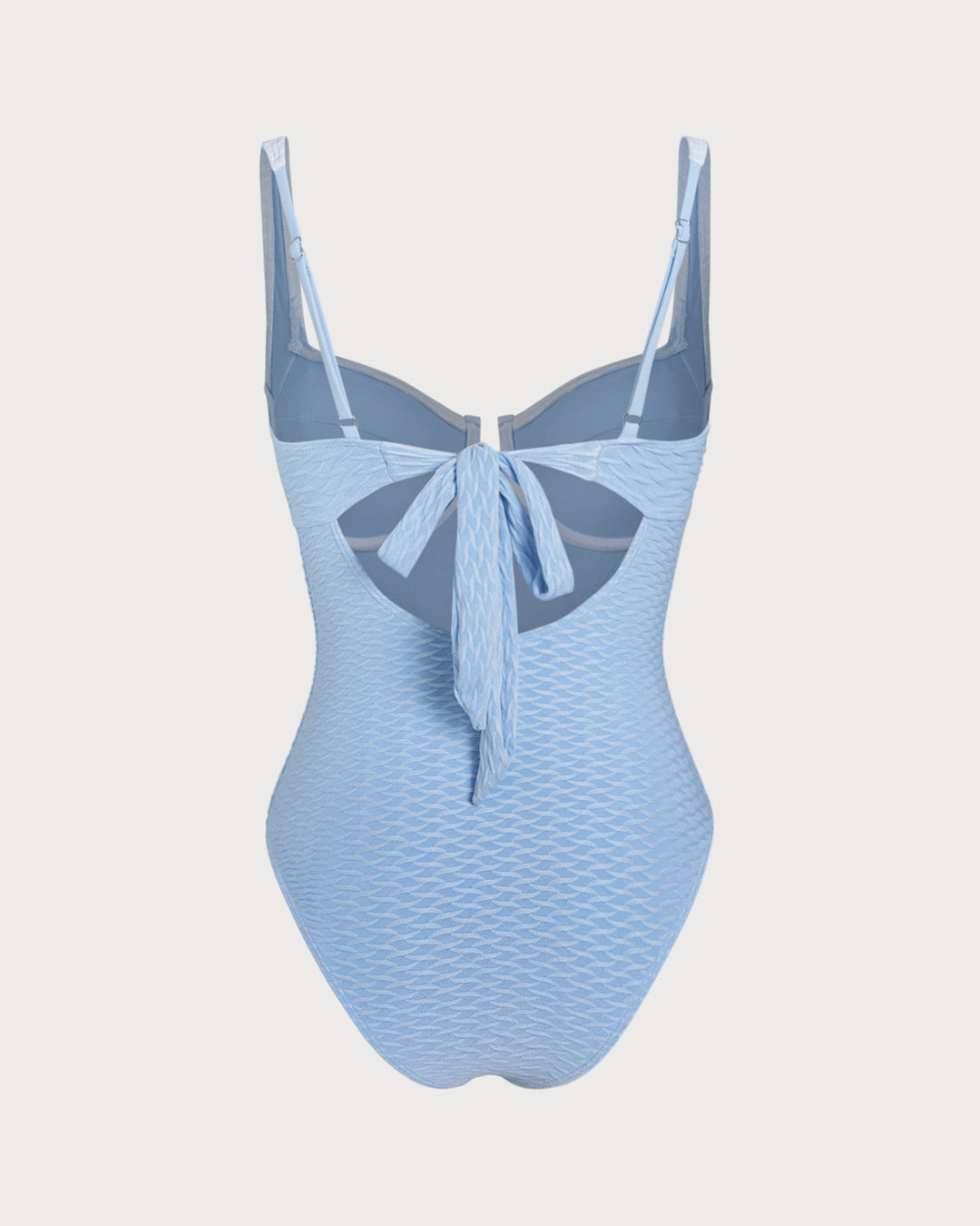 Clara & Sophia | Textured Underwire One Piece Swimsuit for Women in Blue