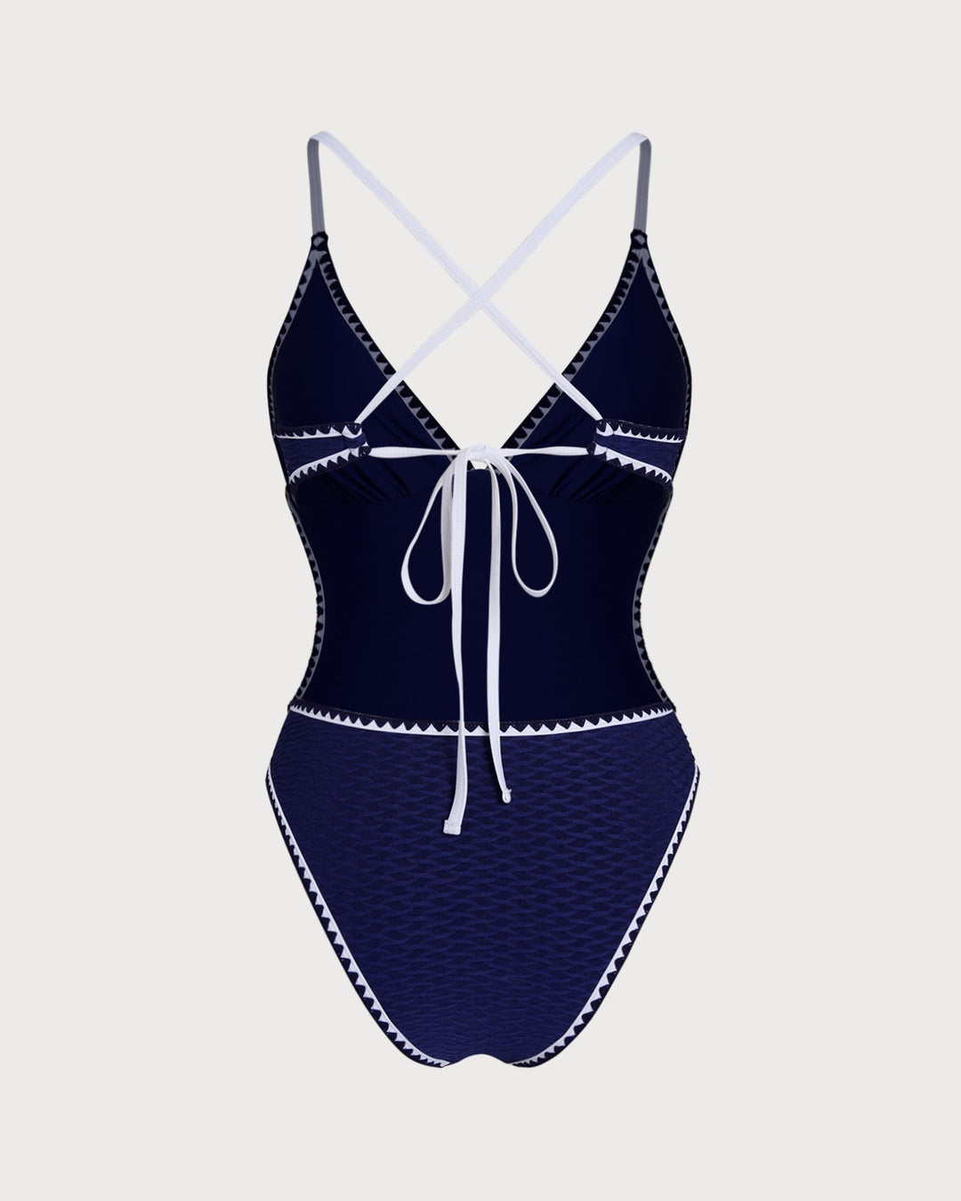 Clara & Sophia | Blue Cross Bralette One Piece Swimwear