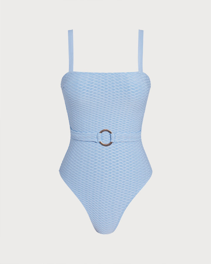 Clara & Sophia | Bandeau One Piece Swimwear for Women in Blue