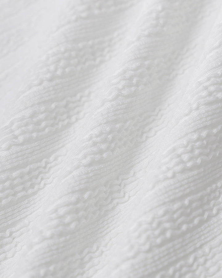 Clara & Sophia | Textured White One Piece Swimwear for Women
