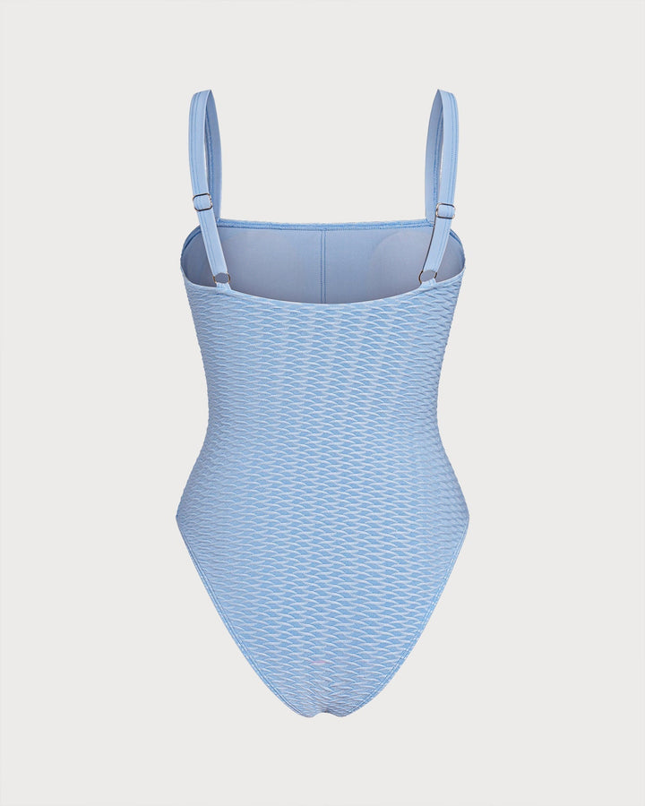 Clara & Sophia | Bandeau One Piece Swimwear for Women in Blue