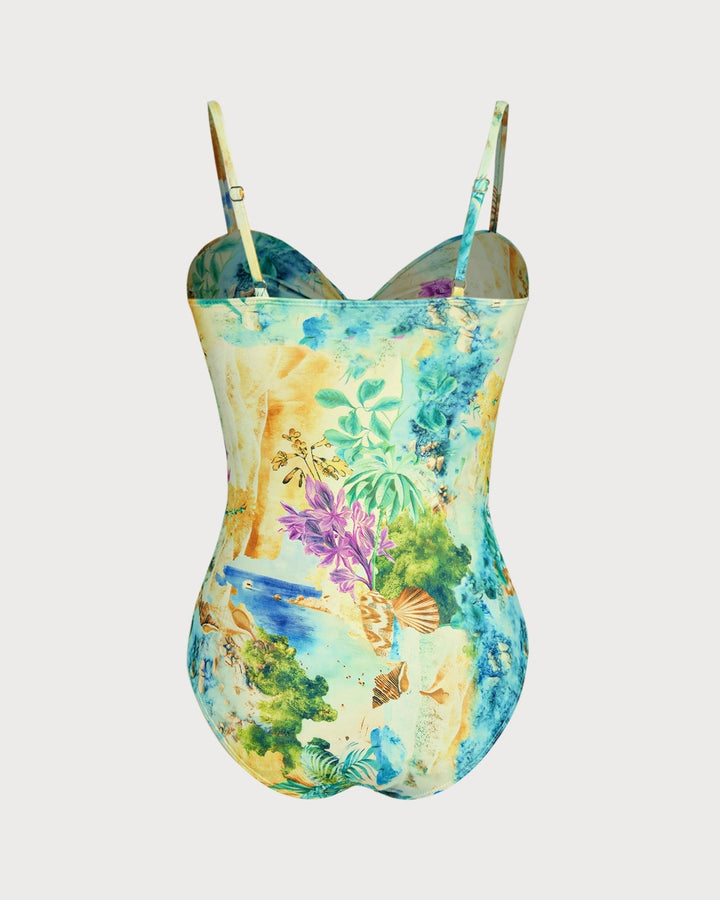 Clara & Sophia | Floral Twist One Piece Swimsuit
