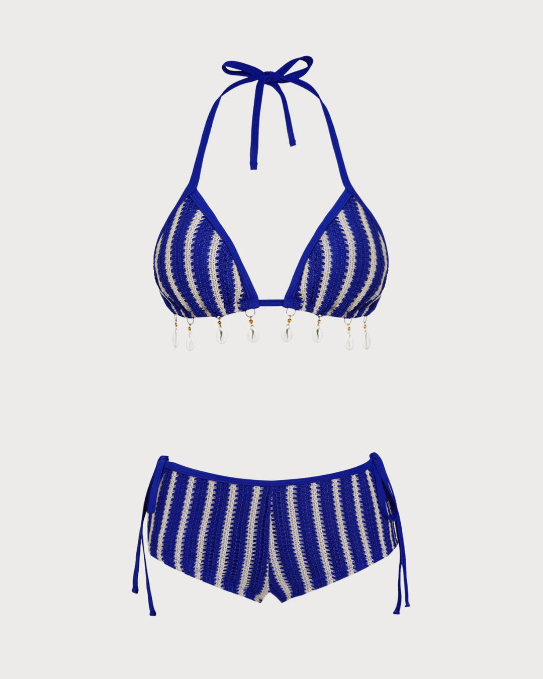 Clara & Sophia | Halter Triangle Bikini Set for Women in Blue