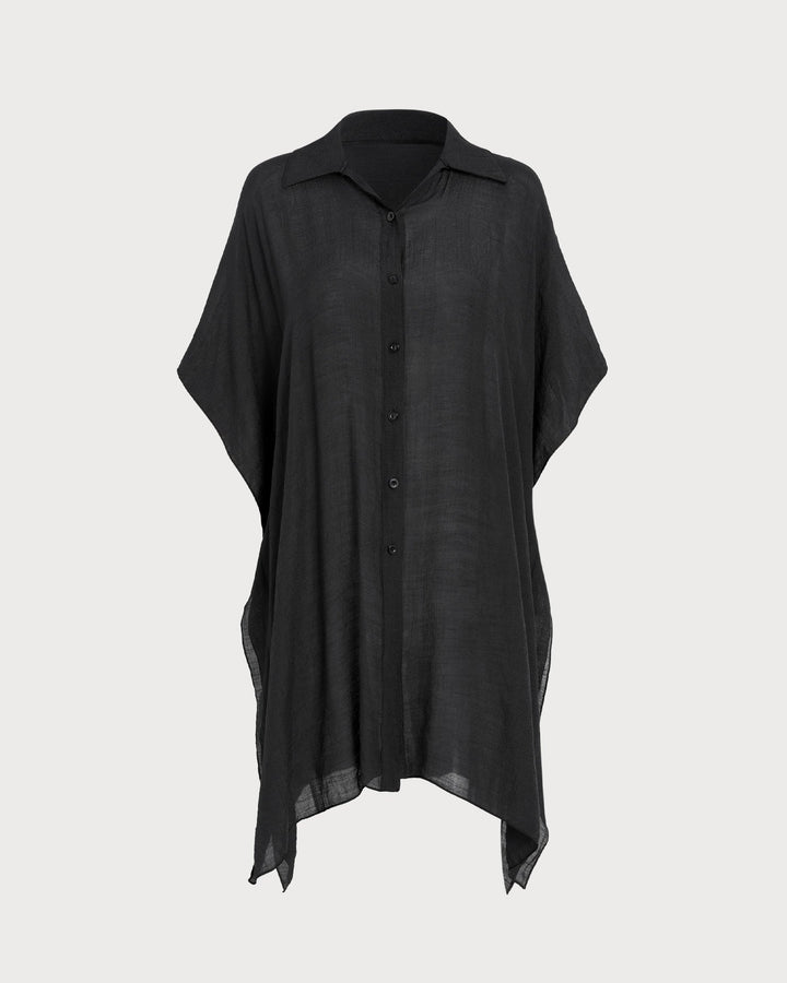 Clara & Sophia | Black Loose Beach Cover-up
